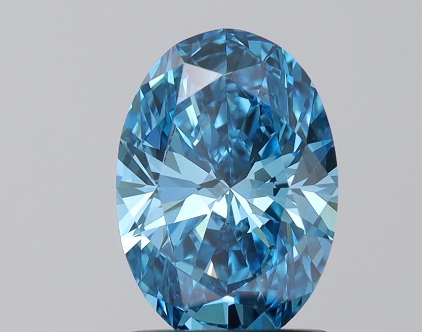 1.54 Ct. Fancy Vivid Blue Oval Lab Grown Diamond