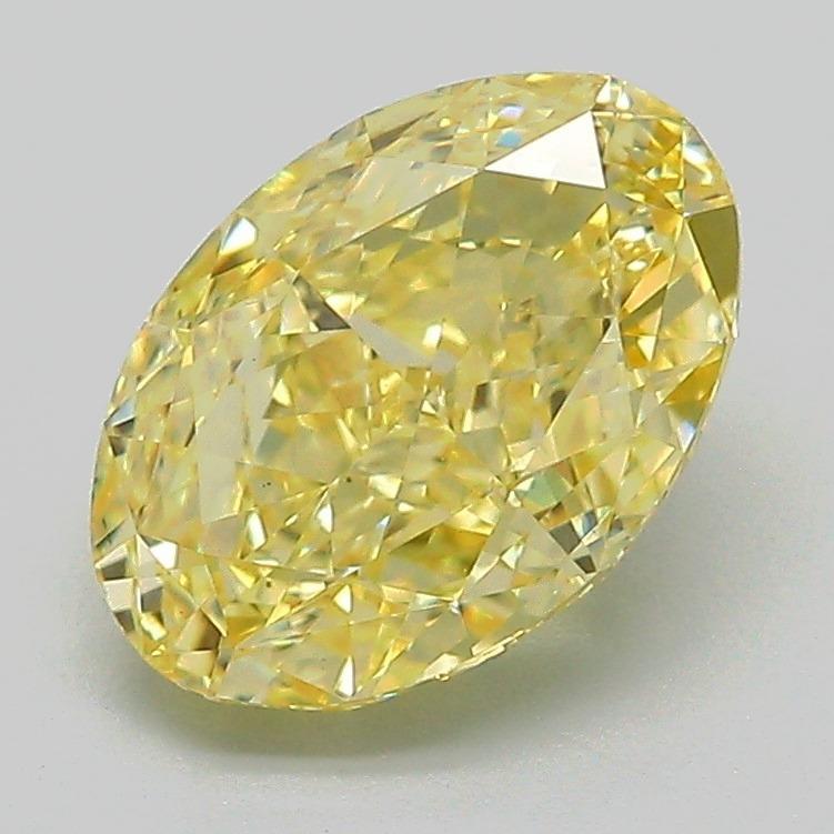2.26 Ct. Fancy Intense Yellow Oval Lab Grown Diamond