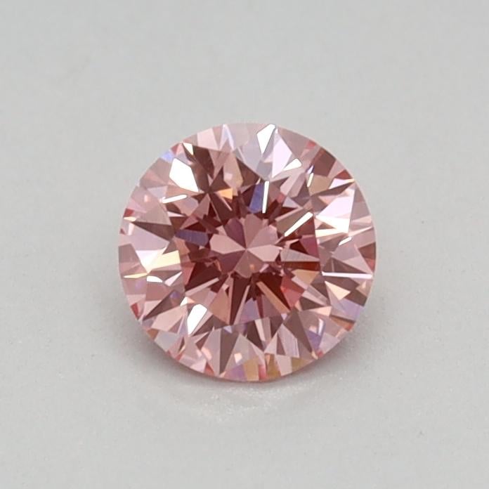 0.30 Ct. Fancy Vivid Pink Round Lab Grown Diamond