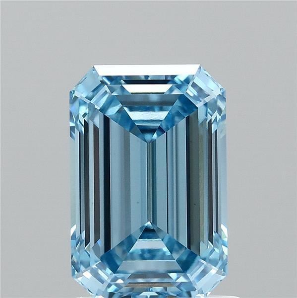 1.63 Ct. Fancy Vivid Blue Emerald Lab Grown Diamond