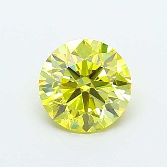 1.08 Ct. Fancy Vivid  Yellow Round Lab Grown Diamond
