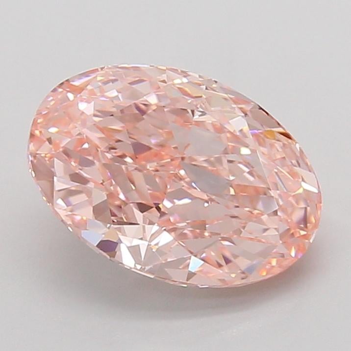 3.03 Ct. Fancy Vivid Pink Oval Lab Grown Diamond