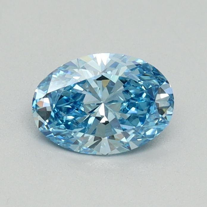 0.52 Ct. Fancy Vivid Blue Oval Lab Grown Diamond