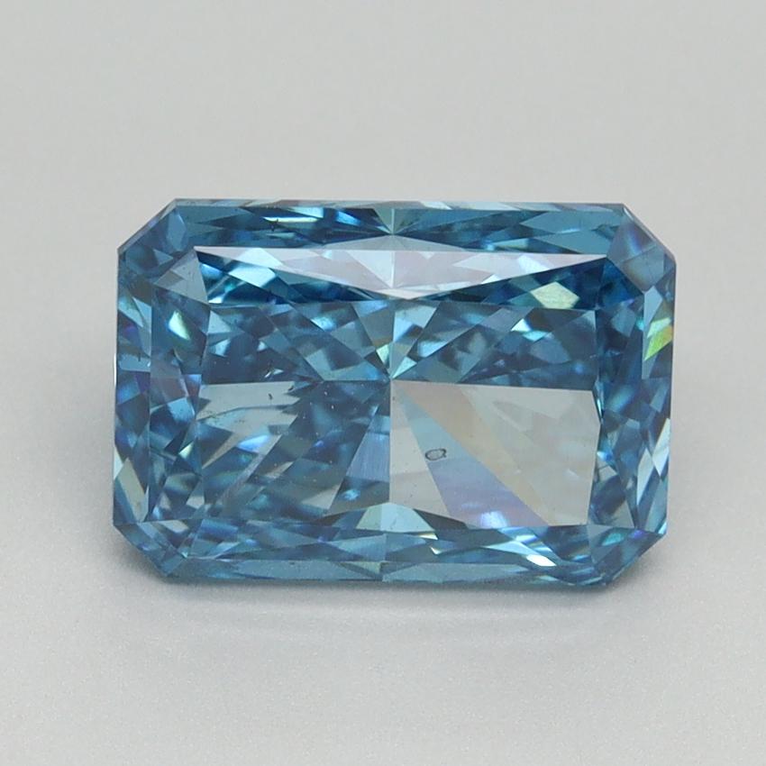 3.11 Ct. Fancy Vivid Blue Radiant Lab Grown Diamond