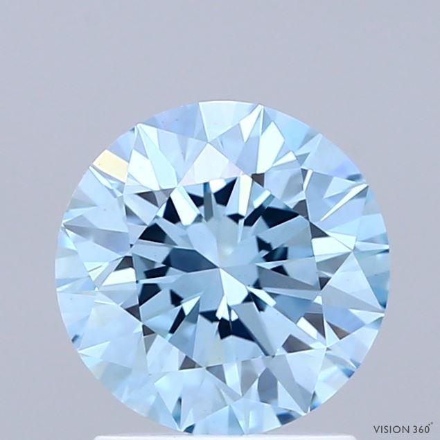 1.65 Ct. Fancy Vivid  Blue Round Lab Grown Diamond