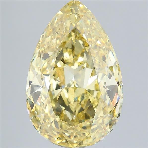 8.10 Ct. Fancy Intense Yellow Pear Lab Grown Diamond