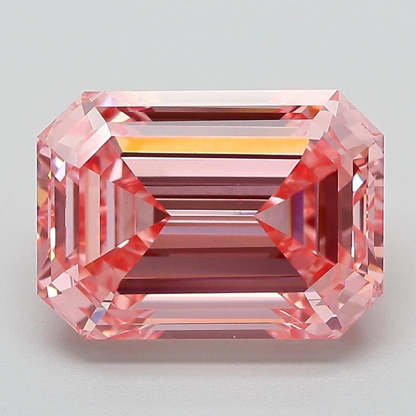 5.22 Ct. Fancy Vivid Pink Emerald Lab Grown Diamond