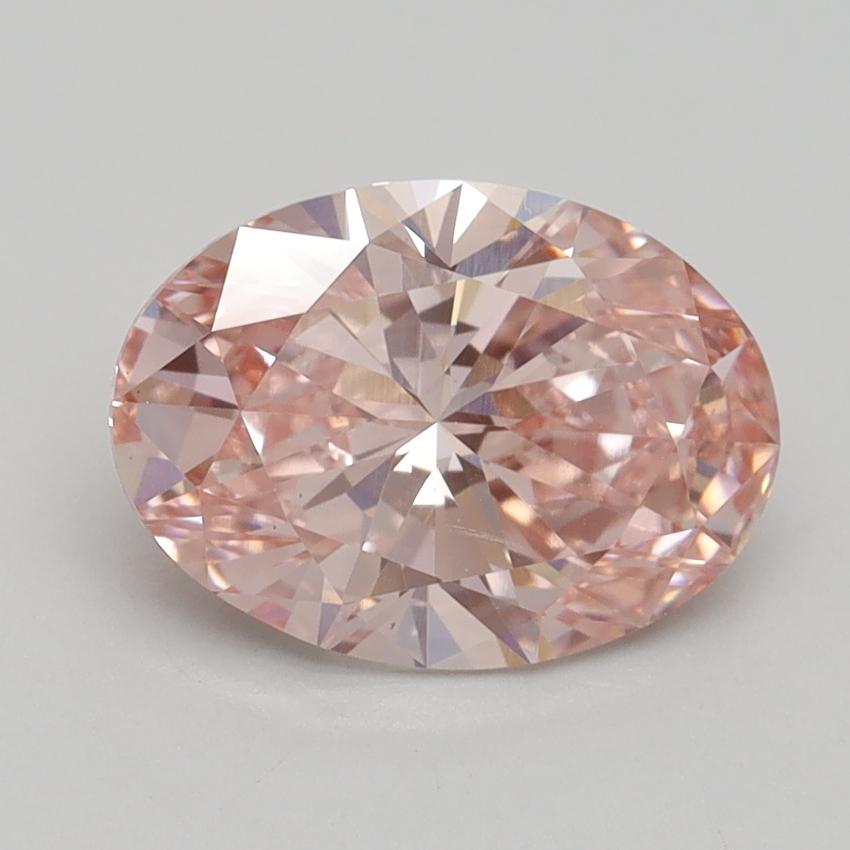 2.15 Ct. Fancy Intense Pink Oval Lab Grown Diamond