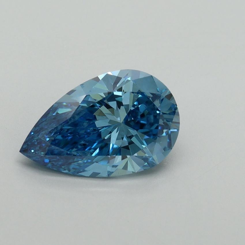 2.09 Ct. Fancy Vivid Blue Pear Lab Grown Diamond