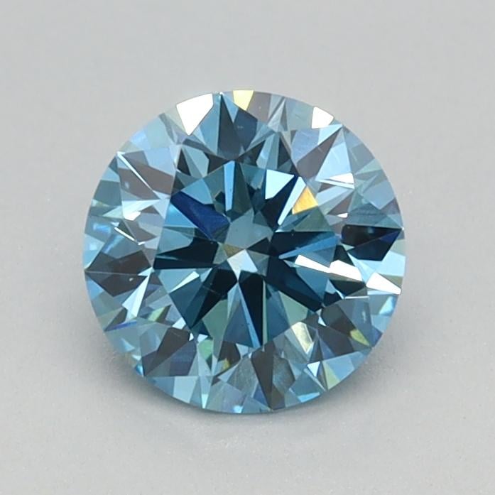 0.59 Ct. Fancy Vivid Blue Round Lab Grown Diamond