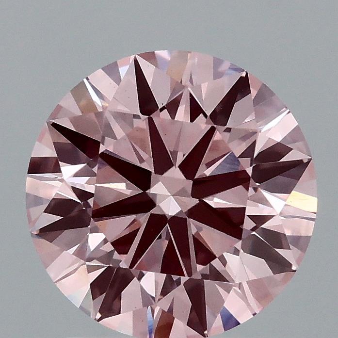 2.07 Ct. Fancy Vivid Pink Round Lab Grown Diamond