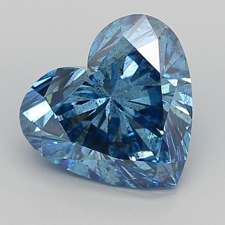 4.03 Ct. Fancy Vivid  Blue Heart Lab Grown Diamond