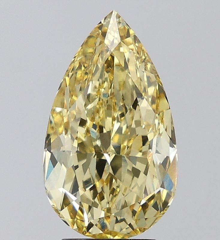 5.05 Ct. Fancy Vivid Yellow Pear Lab Grown Diamond