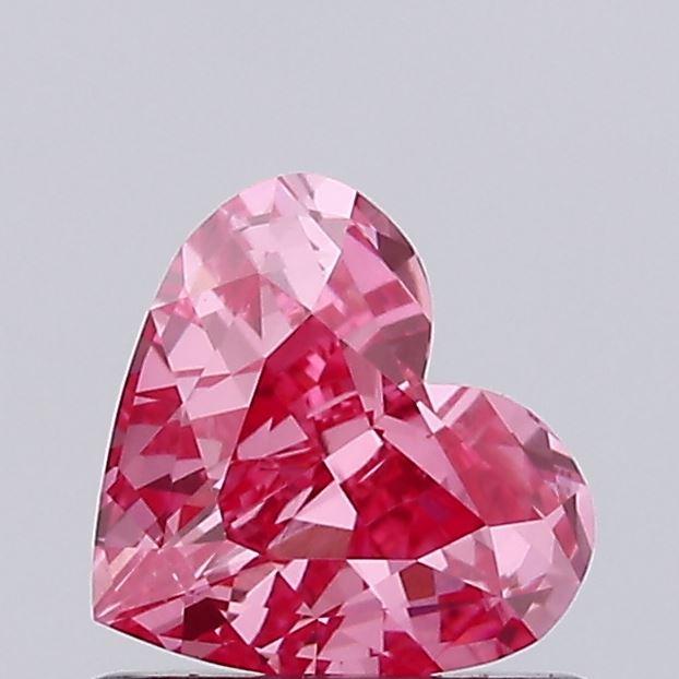0.56 Ct. Fancy Vivid Pink Heart Lab Grown Diamond