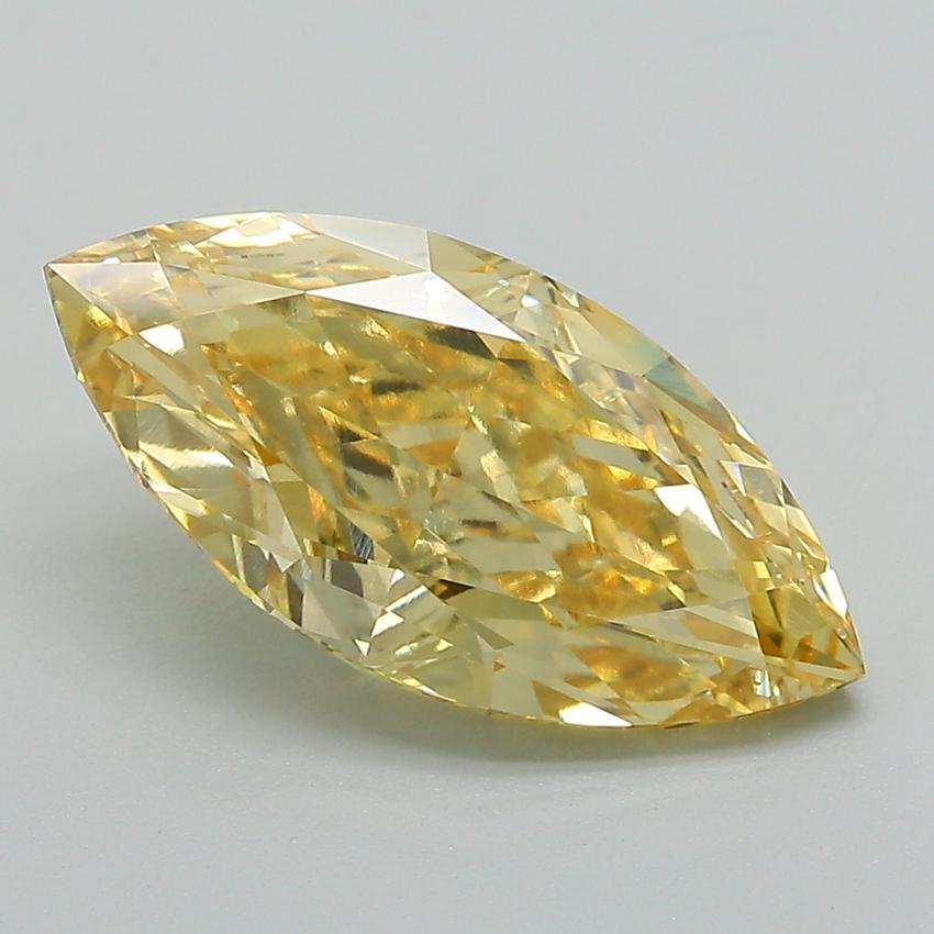 3.29 Ct. Fancy Intense Yellow Marquise Lab Grown Diamond