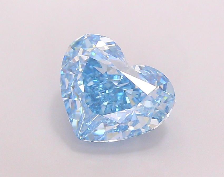 3.49 Ct. Fancy Vivid  Blue Heart Lab Grown Diamond