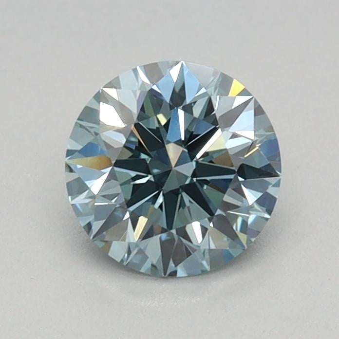 0.53 Ct. Fancy Vivid Blue Round Lab Grown Diamond