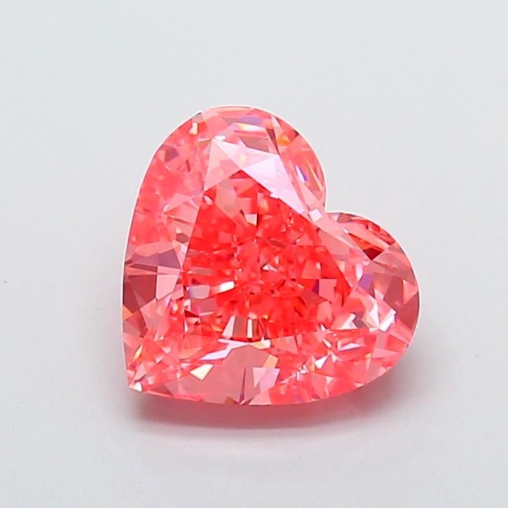 3.55 Ct. Fancy Vivid Pink Heart Lab Grown Diamond