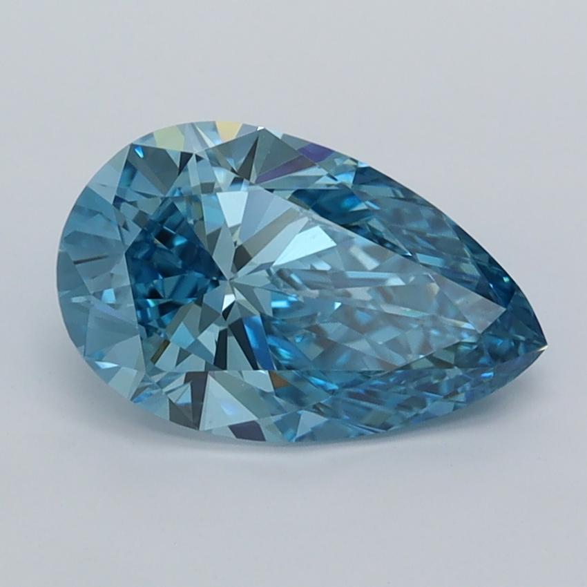 1.42 Ct. Fancy Vivid  Blue Pear Lab Grown Diamond