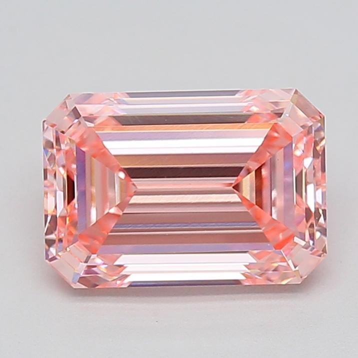 3.02 Ct. Fancy Vivid  Pink Emerald Lab Grown Diamond