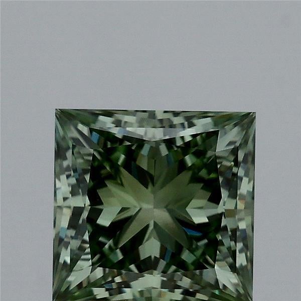 1.91 Ct. Fancy Vivid  Green Princess Lab Grown Diamond