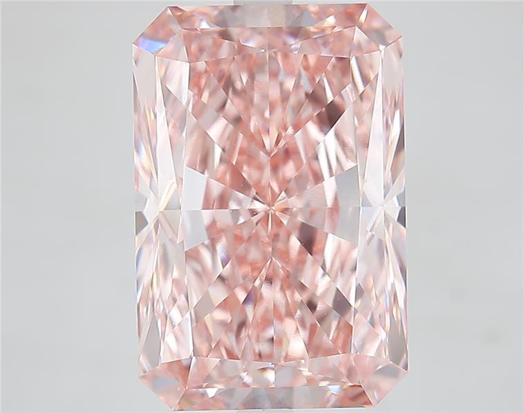8.43 Ct. Fancy Vivid  Pink Radiant Lab Grown Diamond