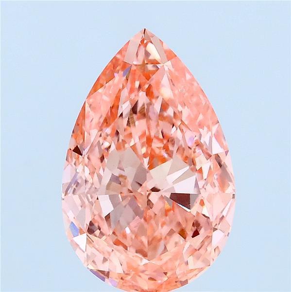 2.57 Ct. Fancy Vivid Pink Pear Lab Grown Diamond