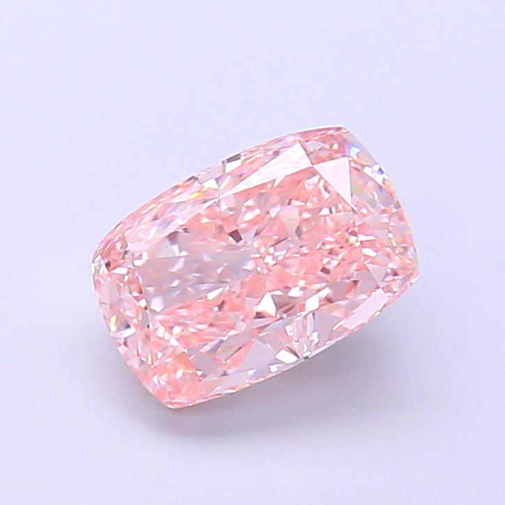 1.65 Ct. Fancy Intense  Pink Cushion Lab Grown Diamond
