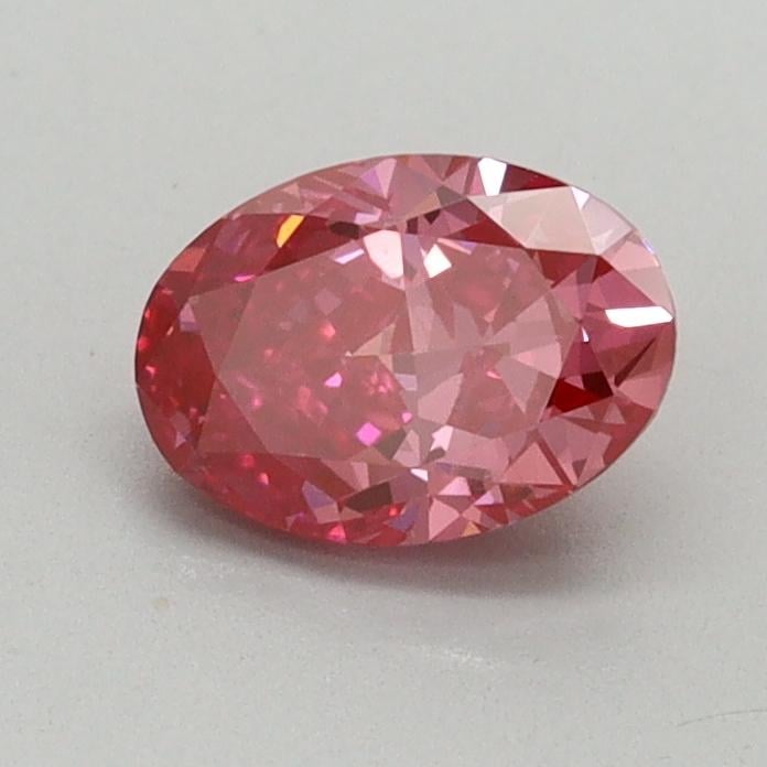 0.66 Ct. Fancy Vivid Red Oval Lab Grown Diamond