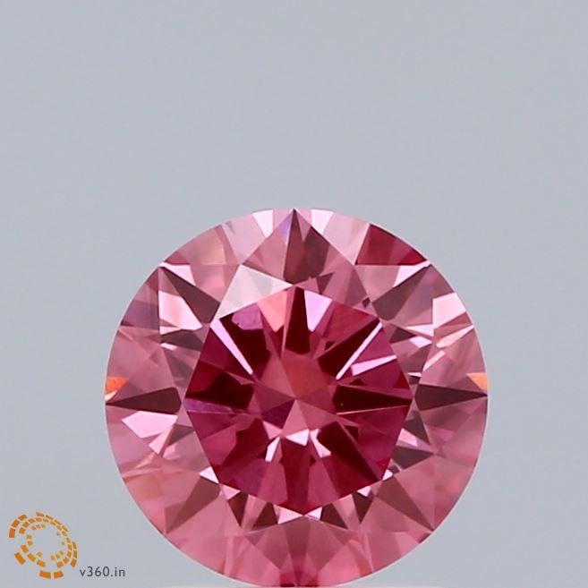 1.28 Ct. Fancy Vivid Pink Round Lab Grown Diamond