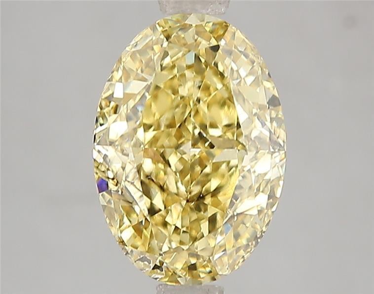 3.02 Ct. Fancy Vivid Yellow Oval Lab Grown Diamond