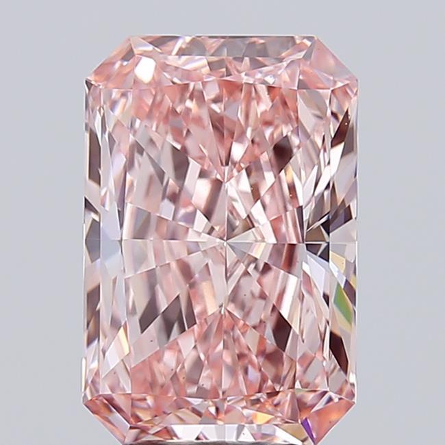 5.57 Ct. Fancy Vivid Pink Radiant Lab Grown Diamond