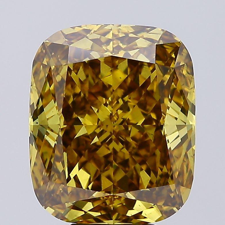 8.10 Ct. Fancy Intense Yellow Cushion Lab Grown Diamond