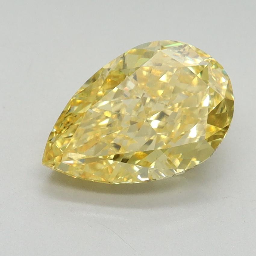 2.06 Ct. Fancy Vivid Yellow Pear Lab Grown Diamond