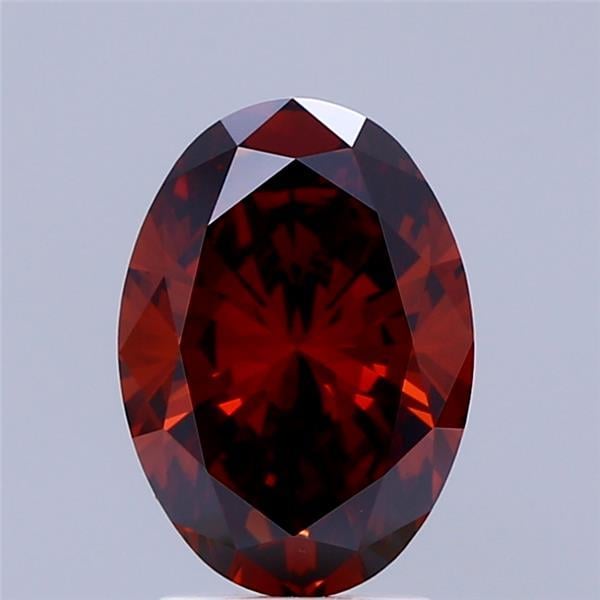 2.00 Ct. Fancy Deep Orange Oval Lab Grown Diamond