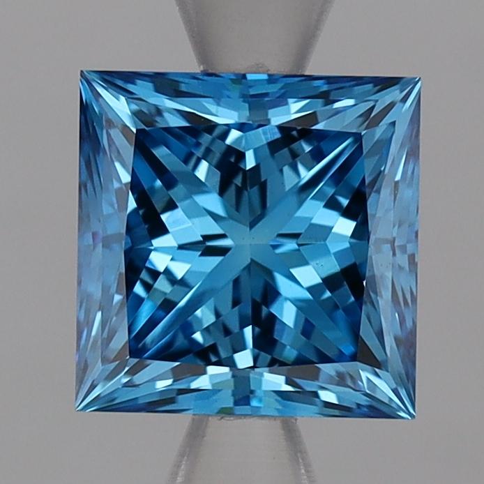 1.48 Ct. Fancy Vivid Blue Princess Lab Grown Diamond