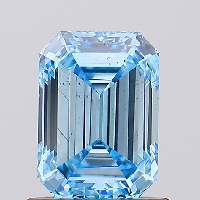 1.00 Ct. Fancy Vivid Blue Emerald Lab Grown Diamond