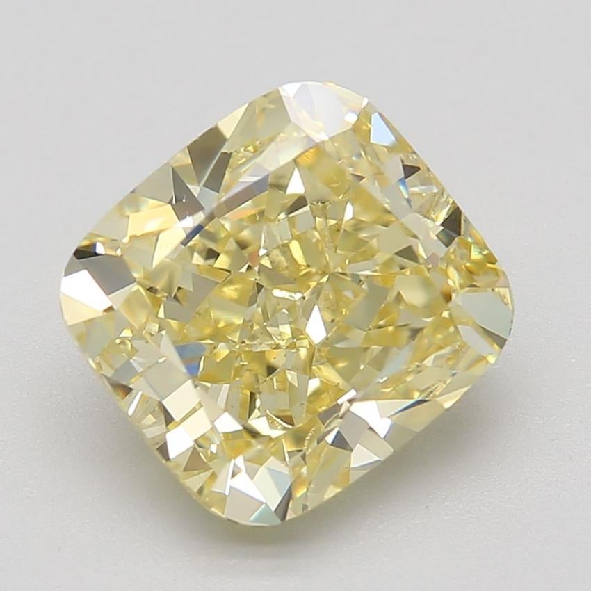 3.16 Ct. Fancy Intense Yellow Cushion Diamond