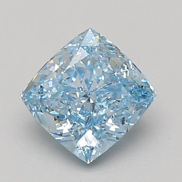 1.56 Ct. Fancy Vivid Blue Cushion Lab Grown Diamond