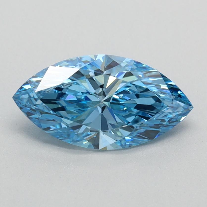 0.80 Ct. Fancy Vivid Blue Marquise Lab Grown Diamond