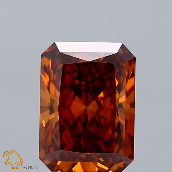1.50 Ct. Fancy Vivid Orange Radiant Lab Grown Diamond