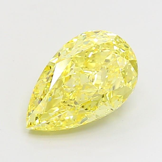 4.52 Ct. Fancy Intense Yellow Pear Lab Grown Diamond