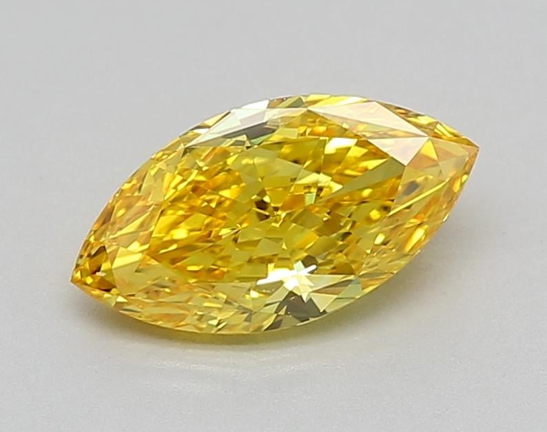1.07 Ct. Fancy Vivid  Yellow Marquise Lab Grown Diamond