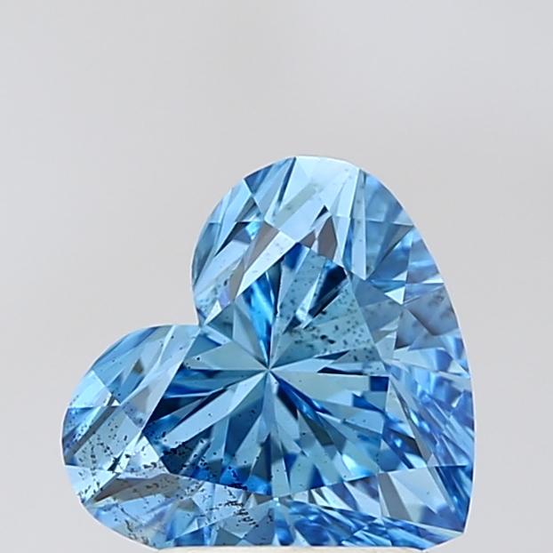 2.07 Ct. Fancy Vivid Blue Heart Lab Grown Diamond