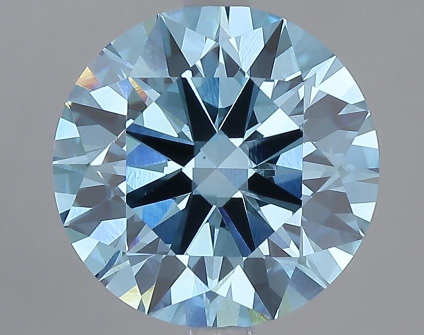 3.05 Ct. Fancy Vivid Blue Round Lab Grown Diamond