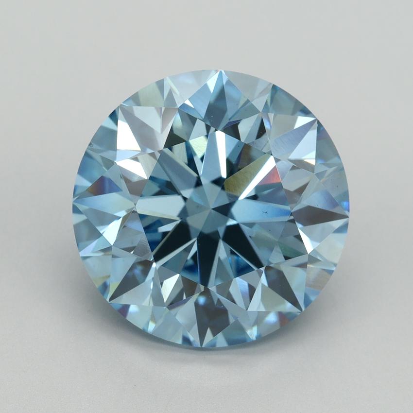 10.51 Ct. Fancy Vivid Blue Round Lab Grown Diamond