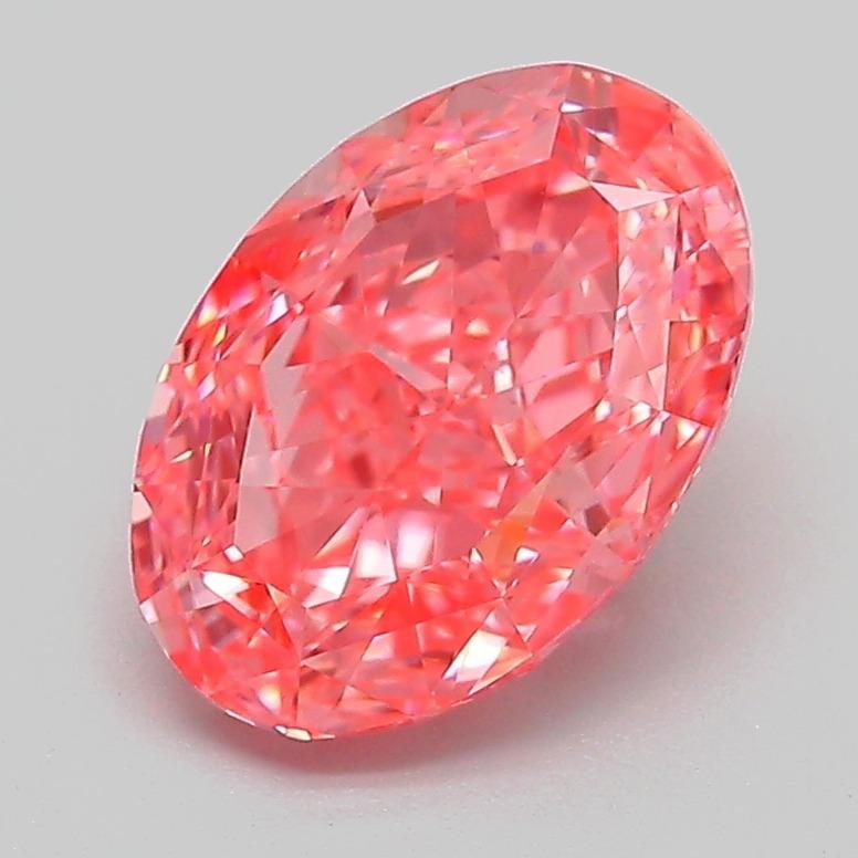 2.15 Ct. Fancy Vivid Pink Oval Lab Grown Diamond