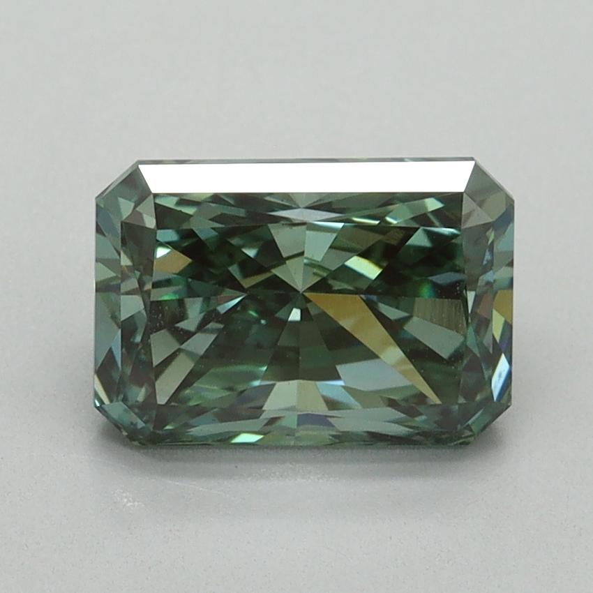 2.06 Ct. Fancy Vivid Green Radiant Lab Grown Diamond