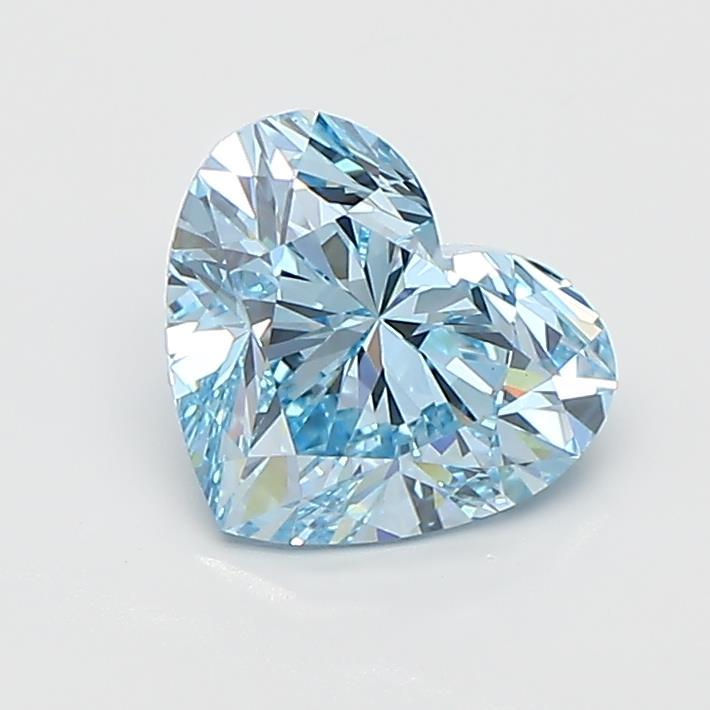 1.53 Ct. Fancy Vivid  Blue Heart Lab Grown Diamond