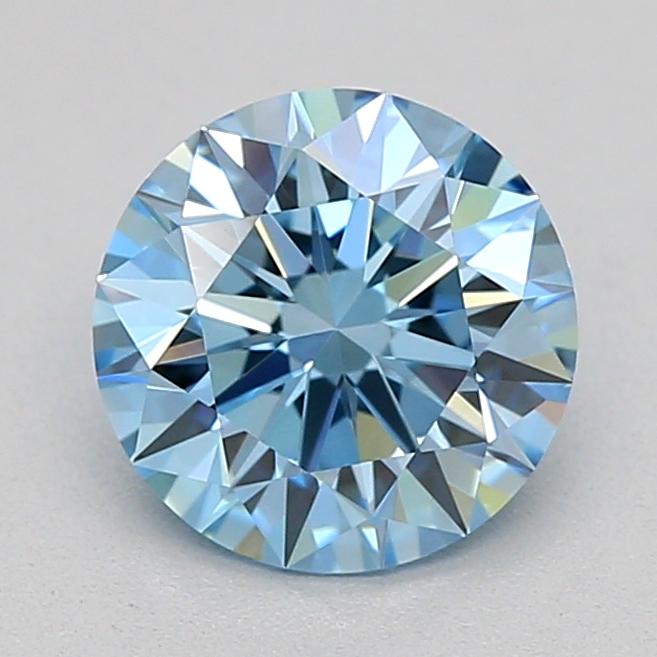 0.71 Ct. Fancy Vivid  Blue Round Lab Grown Diamond